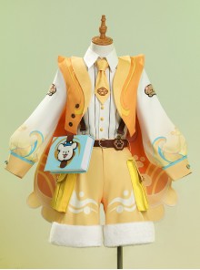 Game Honor Of Kings Sang Qi x Line Puppy Collaboration Halloween Cosplay Costume Set Without Book Props