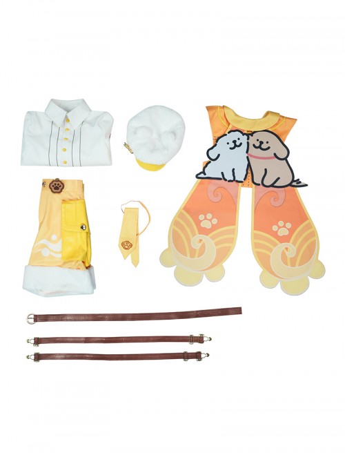 Game Honor Of Kings Sang Qi x Line Puppy Collaboration Halloween Cosplay Costume Set Without Book Props
