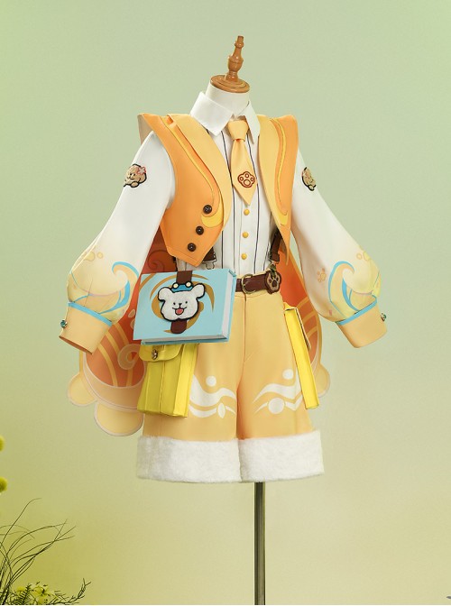 Game Honor Of Kings Sang Qi x Line Puppy Collaboration Halloween Cosplay Costume Set Without Book Props
