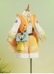 Game Honor Of Kings Sang Qi x Line Puppy Collaboration Halloween Cosplay Costume Set Without Book Props