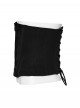 Black Non-Stretch Twill Armor Splicing Design Slim Fit CyberPunk Style Corset