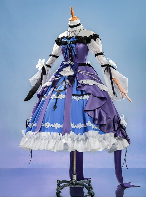 Game Dragon Raja Cassell's Gate Erii Tsukiyomi Skin Mafia Princess Halloween Cosplay Costume Set