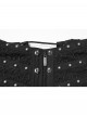Black Woven Splicing Mesh Personalized Waist-Cinching Design Metal Rivets Punk Style Corset