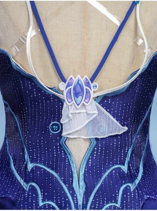 Game Honor Of Kings Wang Zhao Jun Skin Long Night Rebirth Halloween Cosplay Costume Set