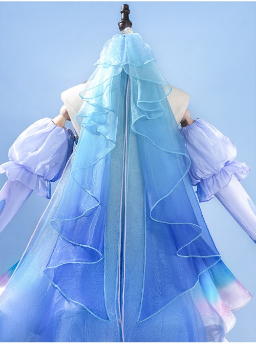Game Honor Of Kings Wang Zhao Jun Skin Long Night Rebirth Halloween Cosplay Costume Set