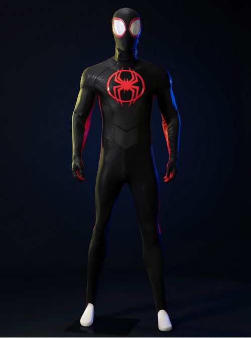 Anime Spider-Man Across The Spider-Verse Miles Morales Halloween Cosplay Costume Set Without Boots