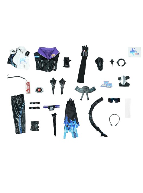 Game Honkai Star Rail Silver Wolf LV.999 Outfit Halloween Cosplay Costume Set