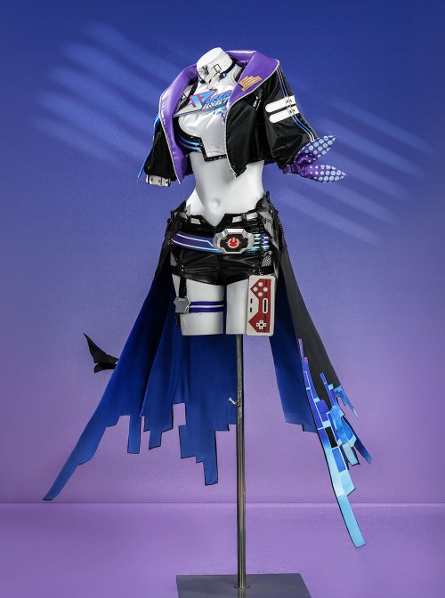 Game Honkai Star Rail Silver Wolf LV.999 Outfit Halloween Cosplay Costume Set