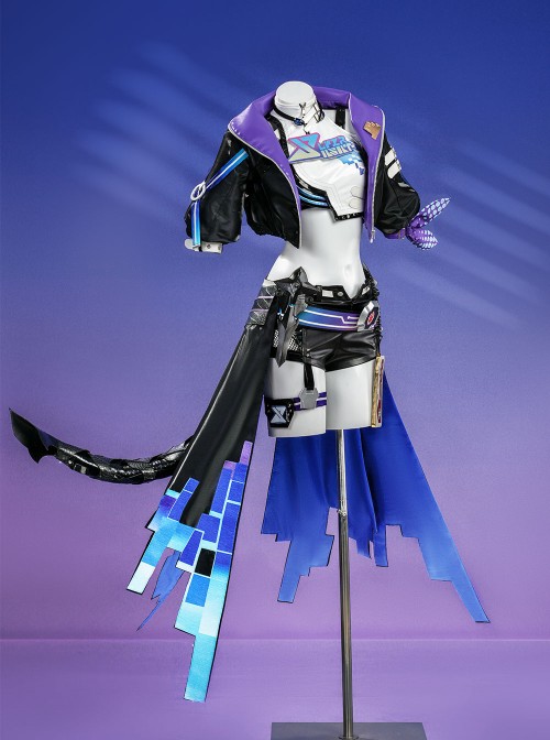 Game Honkai Star Rail Silver Wolf LV.999 Outfit Halloween Cosplay Costume Set