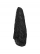 Black Ragged Stretch Knit Wide Sleeves Simple Loose Decadent Punk Style Cardigan