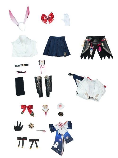 Game Honkai Star Rail Evanescia Halloween Cosplay Costume Set