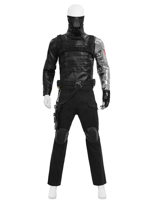 Movie Captain America 2 The Winter Soldier Bucky Barnes Halloween Cosplay Costume Set Without Daggers Without Bullets