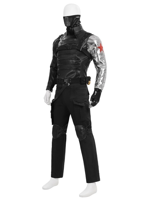 Movie Captain America 2 The Winter Soldier Bucky Barnes Halloween Cosplay Costume Set Without Daggers Without Bullets