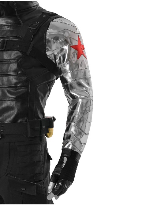 Movie Captain America 2 The Winter Soldier Bucky Barnes Halloween Cosplay Costume Set Without Daggers Without Bullets