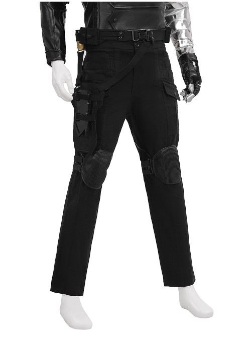 Movie Captain America 2 The Winter Soldier Bucky Barnes Halloween Cosplay Costume Set Without Daggers Without Bullets
