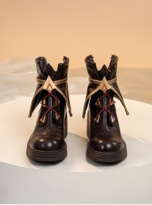 Game Genshin Impact Linnea Halloween Cosplay Accessories Brown Shoes
