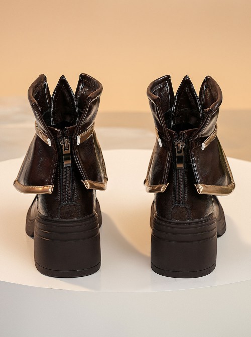 Game Genshin Impact Linnea Halloween Cosplay Accessories Brown Shoes
