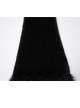 Black Ultra-Soft Artificial Fur Striped Texture Double Loops Design Fur Trims Hem Punk Style Leg Warmers
