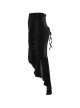 Black Velvet Elegant Rose Lace Retro High-Low Design Gothic Style Fishtail Skirt