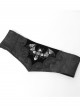Black Dark Rose Jacquard Splicing Front Velvet Embroidered Bat Lace Adjustable Back Lace-Up Gothic Style Men's Corset