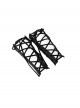 Black Rose Jacquard Woven Splicing Front Velveteen Cross Ribbons Joints Gothic Style Men's Wristband