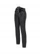 Black 3D Pattern Jacquard High Waist Front Gorgeous Buckles Gothic Style Men's Trousers With Corset