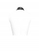 Black Glossy Wild Grain Woven Asymmetrical Bat Wings Shaped Detachable Gemstone Brooch Gothic Style Men's Bow Tie