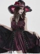 Black Red Butterfly Print Crease Woven Hanging Chains Halter-Neck Backless Mesh Decoration Irregular Hem Gothic Style Dress