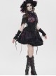 Black Sequins Checkered Mesh Patchwork Purple Lining Color Blocking Waist Lace-Up Gothic Style Lolita Mini Skirt