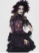 Purple Feather Black Lace Decoration Elegant Mysterious Ruffles Wide-Brimmed Gothic Style Lolita Cartilage Headband