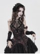 Black Rose Patterned Edges Double-Layered Lace Sides 3D Flowers Decoration Gothic Style Lolita Headband
