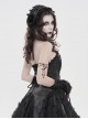 Black Rose Patterned Edges Double-Layered Lace Sides 3D Flowers Decoration Gothic Style Lolita Headband