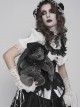 Black Short Plush Lace Chain Bondage Decoration Darkness Bunny Punk Style Lolita Sitting Doll