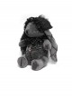 Black Short Plush Lace Chain Bondage Decoration Darkness Bunny Punk Style Lolita Sitting Doll