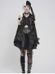 Black Snakeskin Print Woven Halter Neck Off-Shoulder Sides Metal Chains Decoration Punk Style Sleeveless Shirt