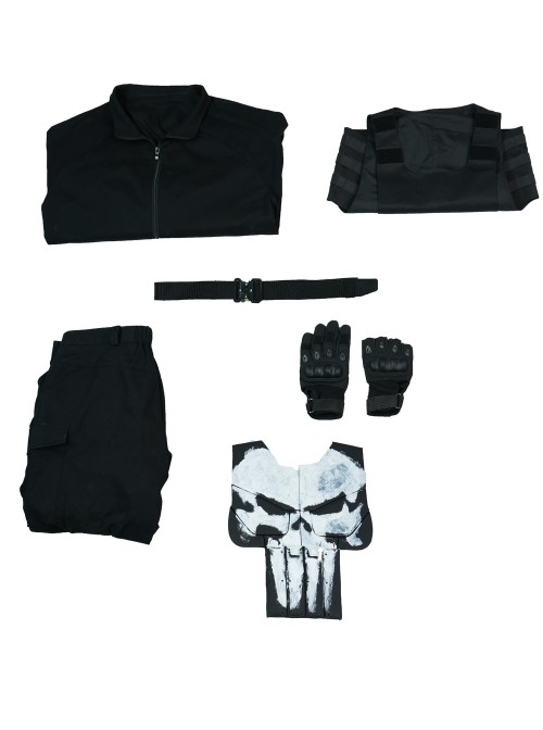 TV Special The Punisher One Last Kill Frank Castle Halloween Cosplay Costume Set Without Shoes Without Weapon Combination