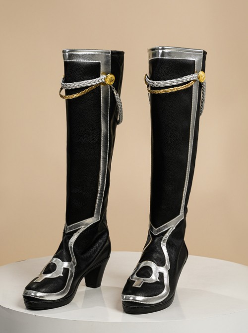 Game Honor Of Kings Shangguan Wan'er Original Skin Halloween Cosplay Accessories Black Boots