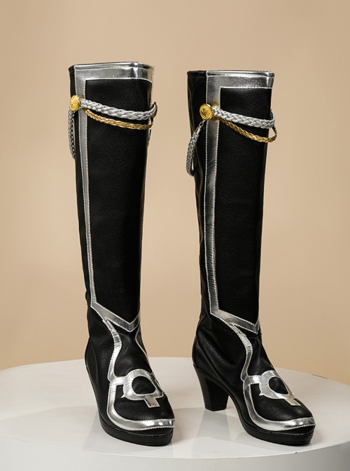 Game Honor Of Kings Shangguan Wan'er Original Skin Halloween Cosplay Accessories Black Boots
