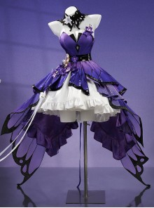 Game Honkai Star Rail Castorice Outfit Gossamer Flutter Halloween Cosplay Costume Set