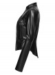 Black Rubberized Knit Segmented Cutting Slim Fit Futuristic Cyberpunk Style Long Sleeves Jacket