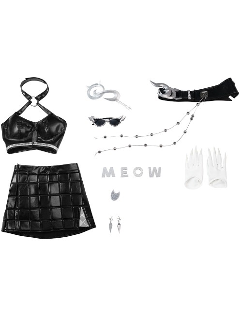 Game Marvel Rivals Black Cat Outfit Urban Predator Halloween Cosplay Costume Set Without Shoes