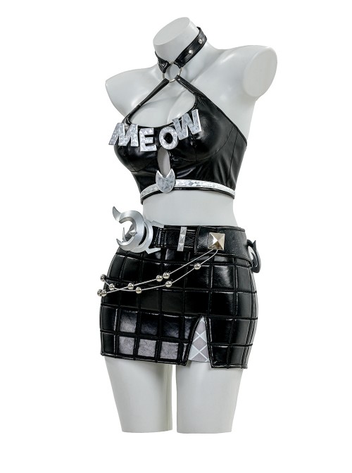 Game Marvel Rivals Black Cat Outfit Urban Predator Halloween Cosplay Costume Set Without Shoes