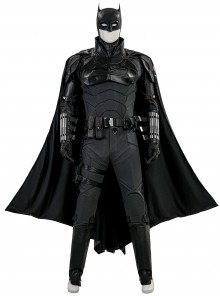 Movie The Batman Bruce Wayne Battle Suit Halloween Cosplay Costume Set Without Shoes Without Head Cover Without Handcuffs