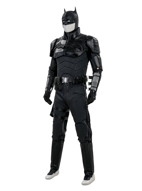 Movie The Batman Bruce Wayne Battle Suit Halloween Cosplay Costume Set Without Shoes Without Head Cover Without Handcuffs