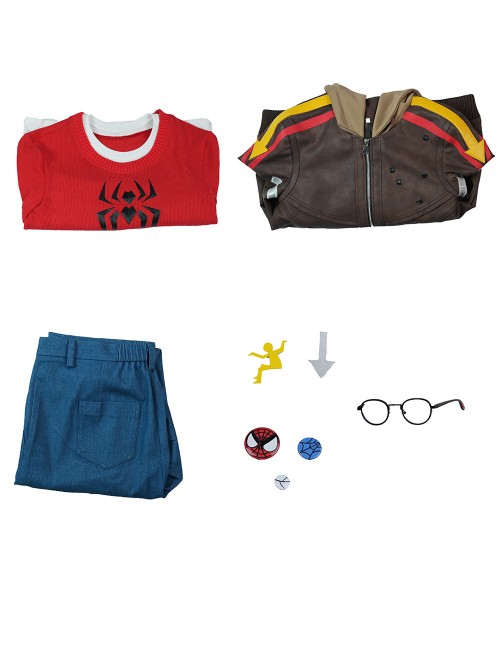 Game Marvel Rivals Spider-Man Peter Parker The Photographer Halloween Cosplay Costume Set Without Shoes Without Bag Without Camera Model