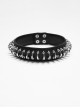 Black Leather Personalized Semi-Circular Metal Rings Rebellious Punk Female Choker