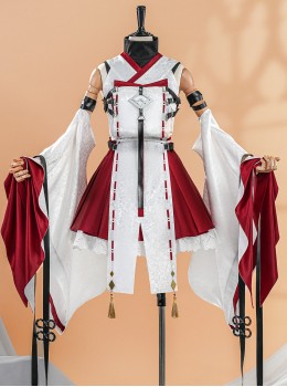 Game Dragon Raja Cassell's Gate Erii Uesugi Short Miko Outfit Halloween Cosplay Costume Set