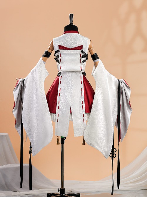 Game Dragon Raja Cassell's Gate Erii Uesugi Short Miko Outfit Halloween Cosplay Costume Set