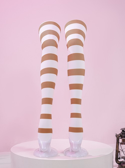 Anime Lovelive Valentine's Day Chocolate Awaken Halloween Cosplay Accessories Horizontal Striped Socks