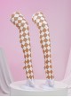 Anime Lovelive Valentine's Day Chocolate Awaken Halloween Cosplay Accessories Diamond Pattern Socks